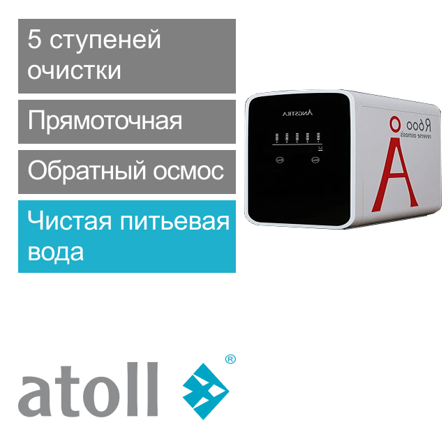 Прямоточная система обратного осмоса atoll Angstra R-600 (арт. ANGFDR015)