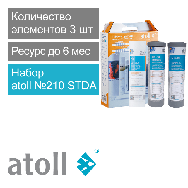 Набор фильтрующих элементов atoll №210 STDA (префильтры и постфильтр для MOCCO A-4.600) (арт. ATECRT457)