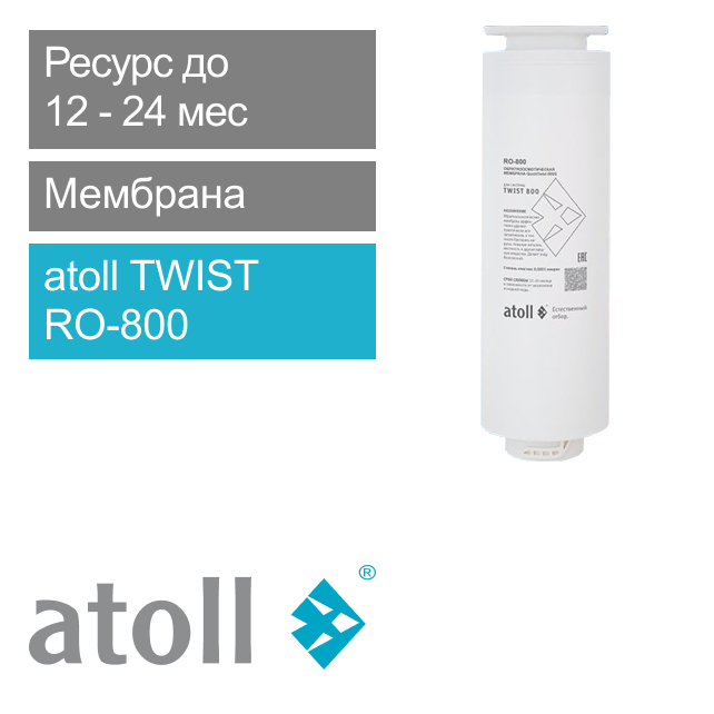 Мембрана обратноосмотическая atoll TWIST RO-800 (арт. ATOCRT469)