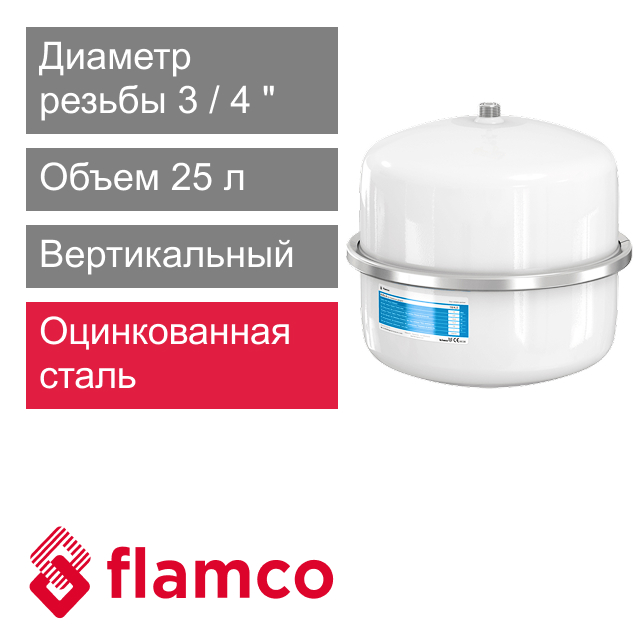 Расширительный бак Flamco AIRFIX A 25 (арт. 24559RU)