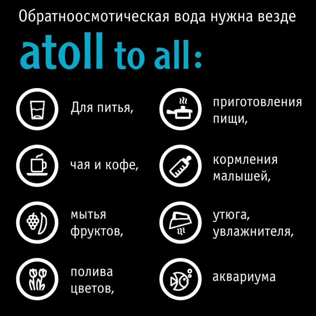 Прямоточная система обратного осмоса atoll TWIST M (без крана) (арт. ATEFDR136)