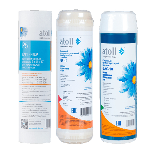 Набор фильтрующих элементов atoll №309 STDA (для U-31) (арт. ATECRT432)
