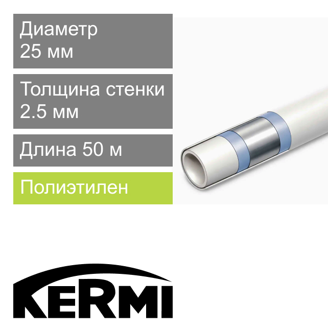 Труба металлопластиковая MKV 25 x 2.5 мм Kermi (арт. SHRMR025005)