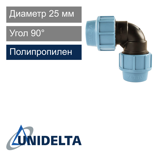 Угол компрессионный 25 x 90° Unidelta (арт. 1006025)