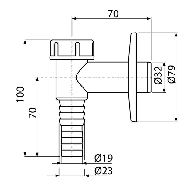 Сифон (клапан) для стиральной машины Alcaplast APS2 (арт. 8594045933703)