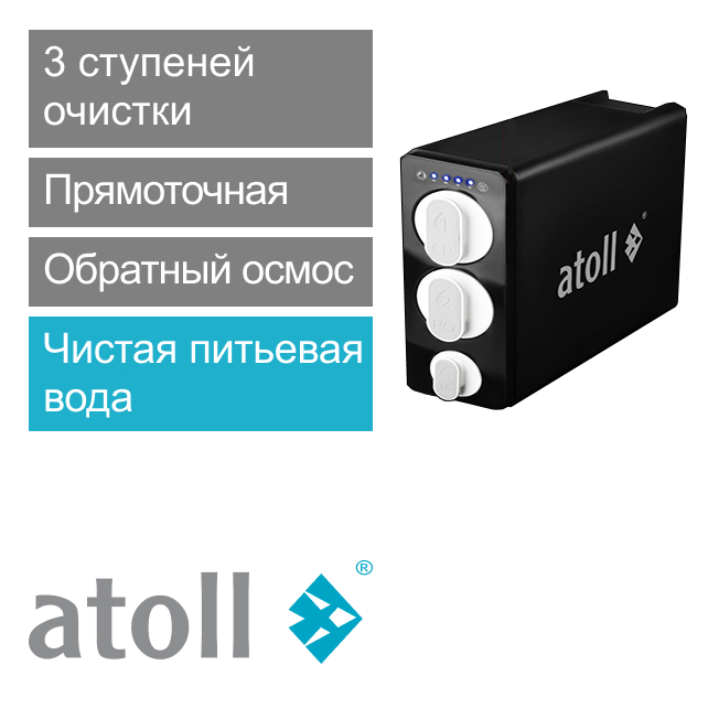Прямоточная система обратного осмоса atoll TWIST 1000i (арт. ATEFDR124)
