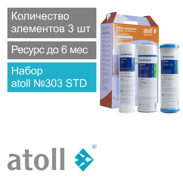 Набор фильтрующих элементов atoll №303 STD (арт. ATECRT303)